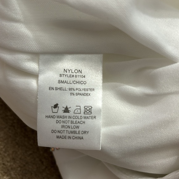 NYLON APPAREL White Pleated Jeweled Skater Skort Size Small - Picture 8 of 10